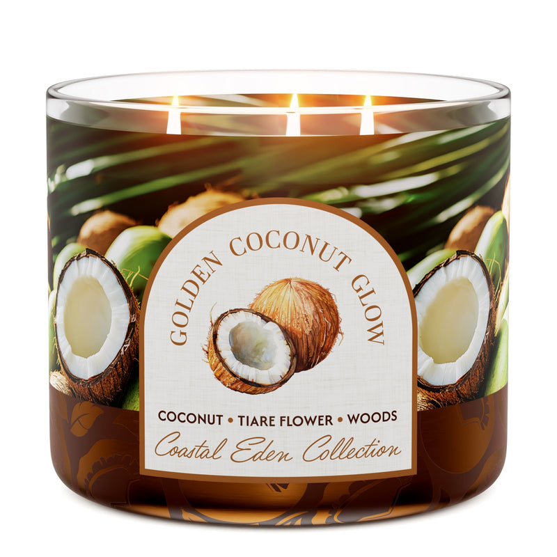 Golden Coconut Glow 3-Wick Candle 66LI